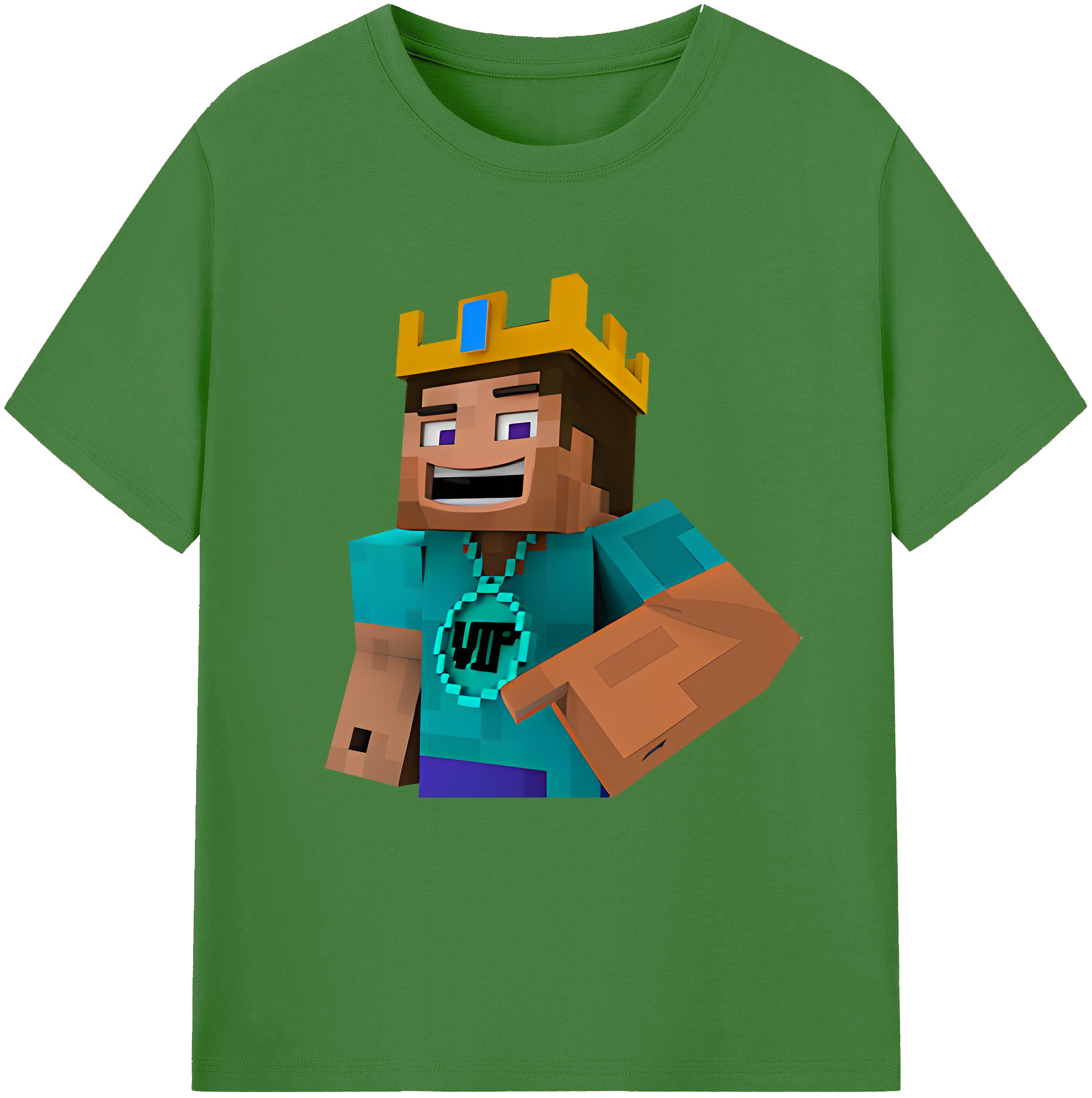 （画像用） マインクラフト ブロックの世界 Minecraft MC Block world レディースカジュアルプリントTシャツ（綿100％）